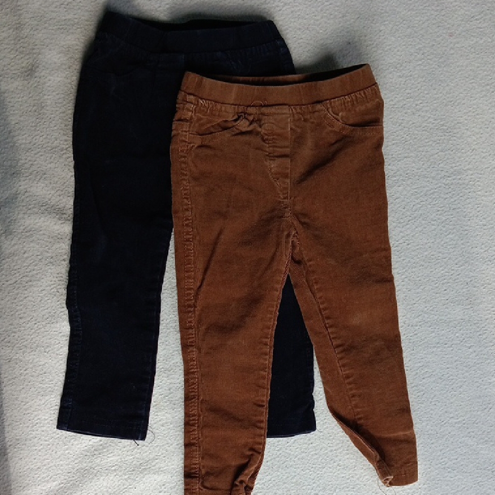 Roberta Di Roma Kids Corduroy Pants Set - Black and Brown